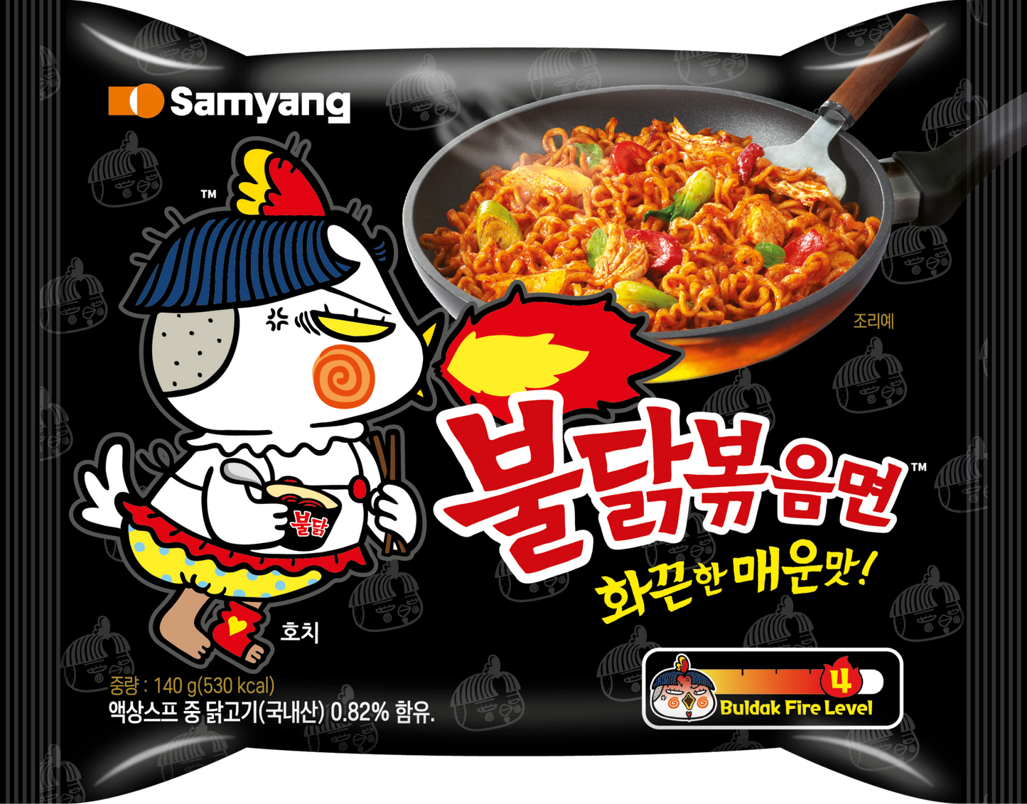BULDAK ORIGINAL SPICY CHICKEN ★ STIR-FRIED NOODLES, GLASS NOODLES, TTOEKBOKKI & SAUCE // SAMYANG