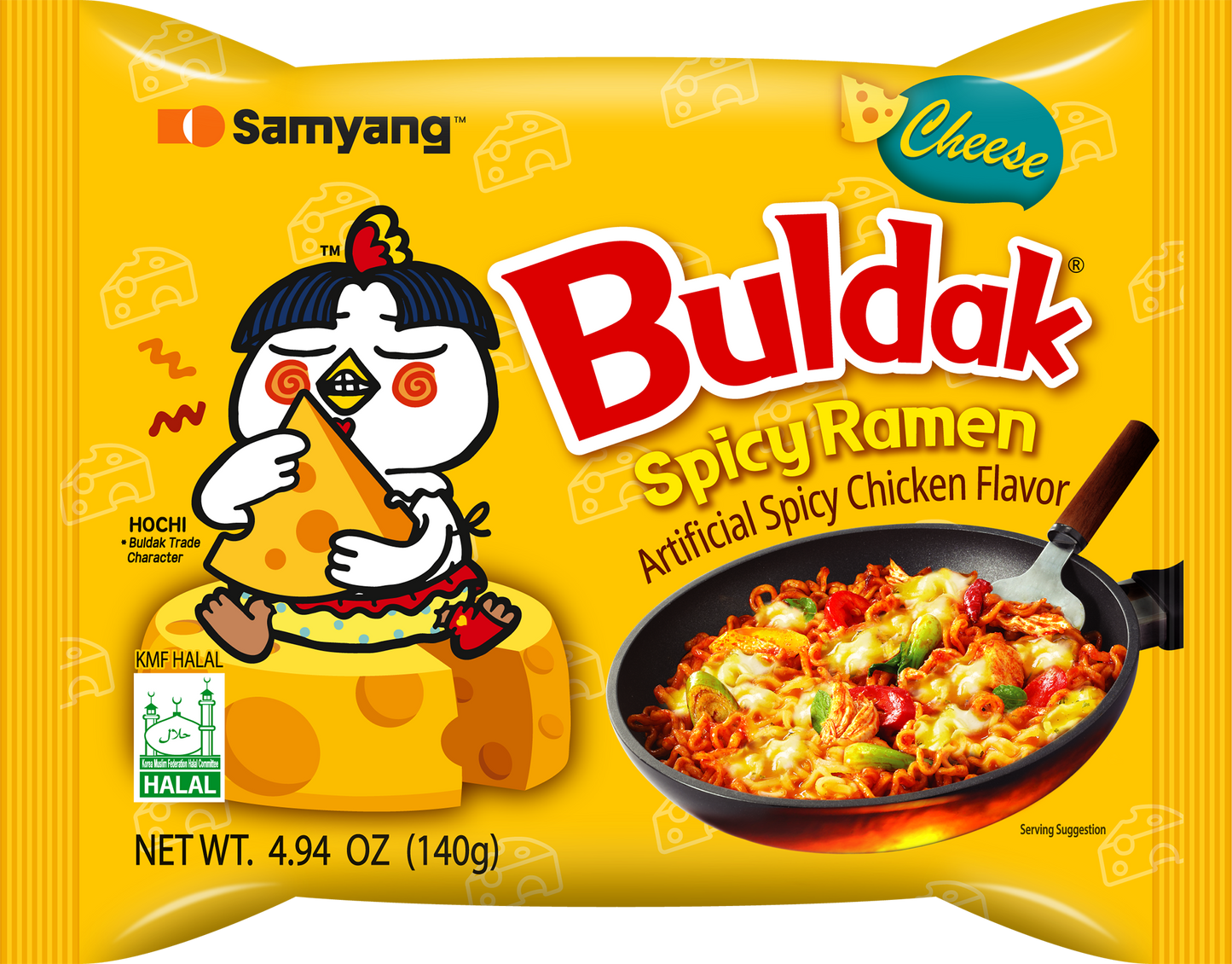 BULDAK CHEESE SPICY CHICKEN ★ STIR-FRIED NOODLES // SAMYANG