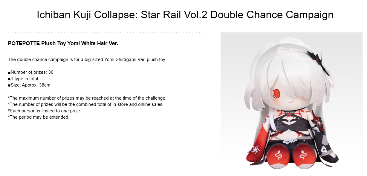 HONKAI: STAR RAIL ~ ICHIBAN KUJI X BANDAI // PRIZE DRAW