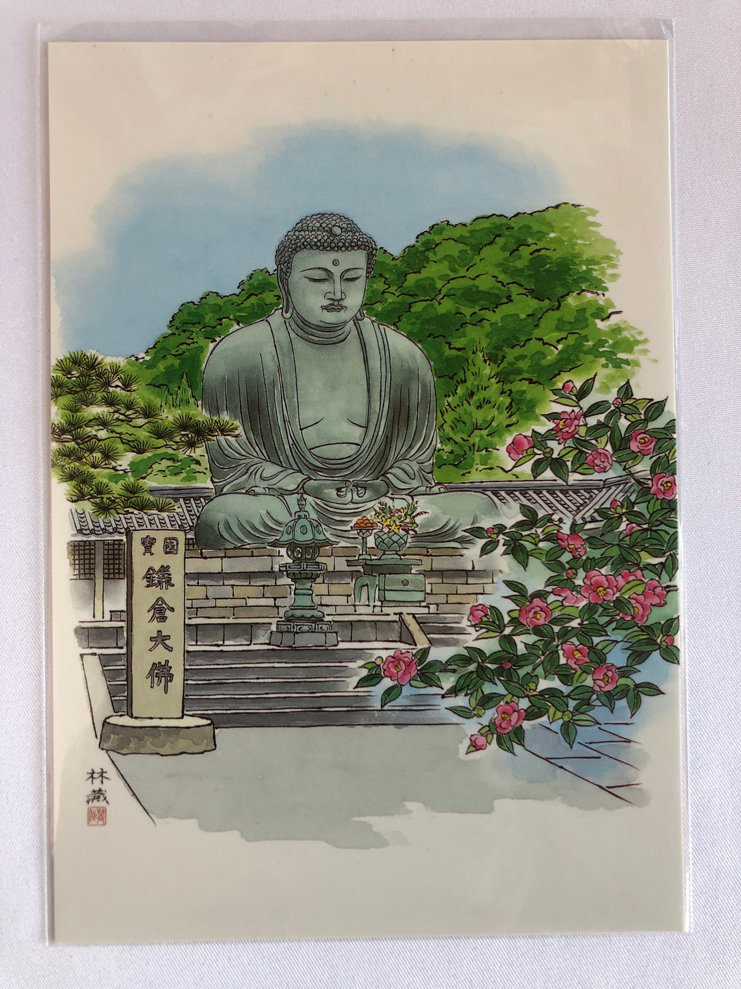 KAMAKURA DAIBUTSU // POSTCARDS ILLUSTRATION STYLE