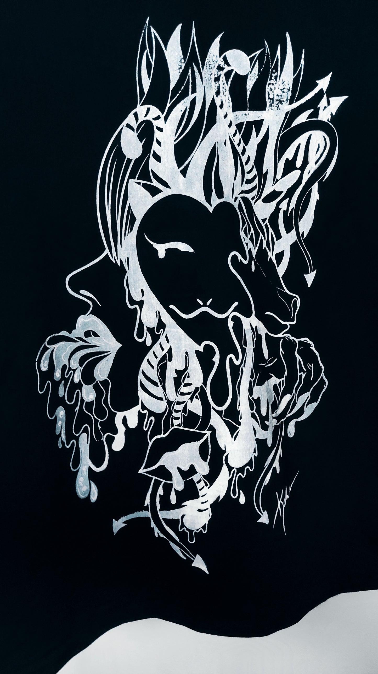SCARY NIGHTS ÷ 1/1 TEE // HANDCRAFTED x HAND PAINTED