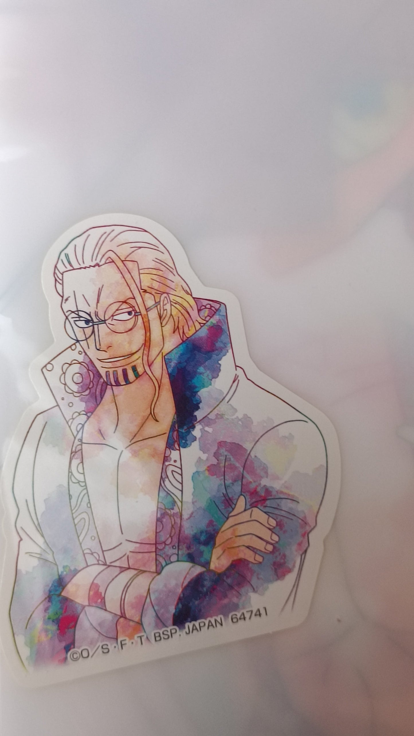 Colorful sticker of a character on a white background