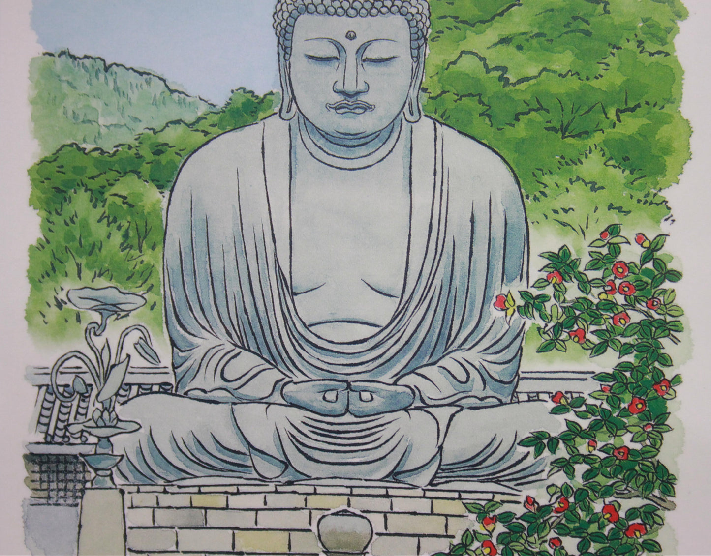 KAMAKURA DAIBUTSU // POSTCARDS ILLUSTRATION STYLE