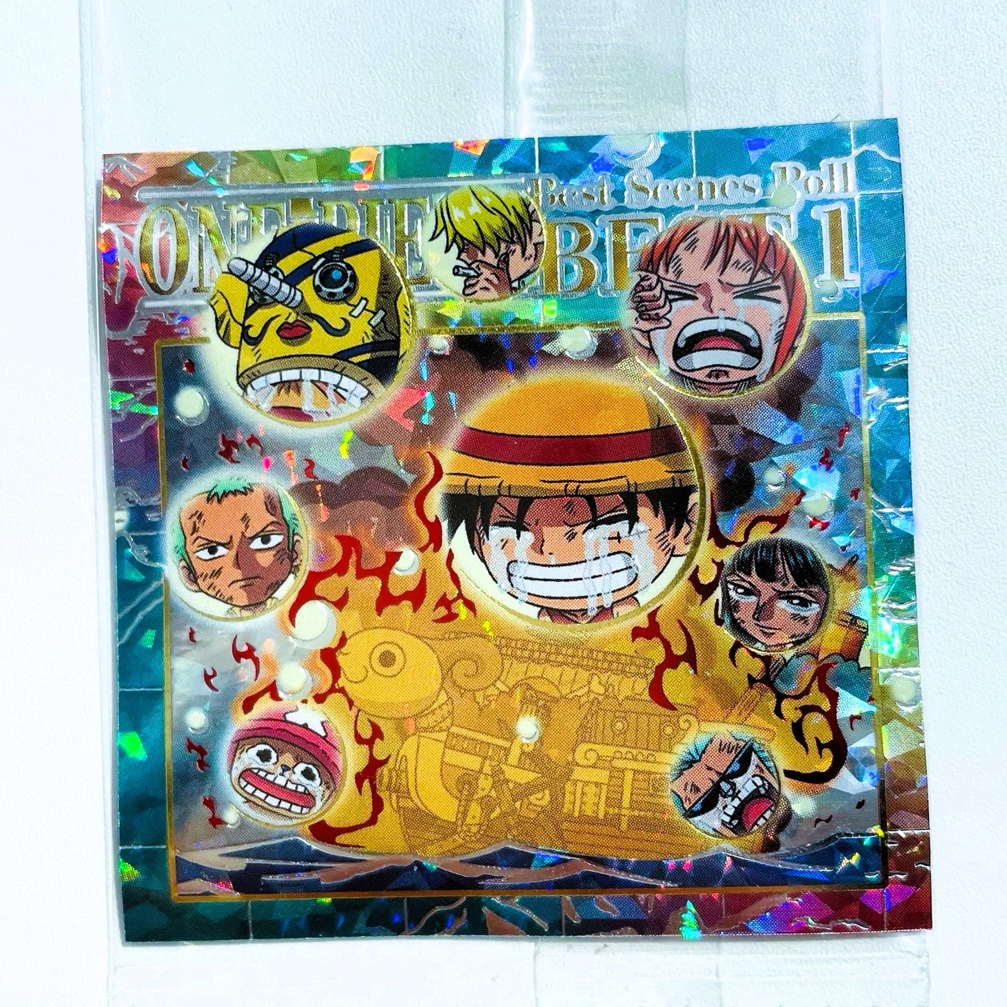 Packaging of 'One Piece' Best Scenes Poll Vol. 1 with character illustrations on a white background