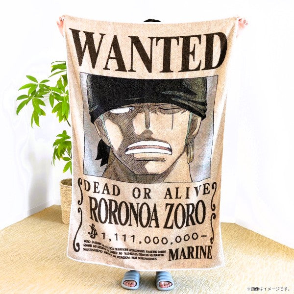 ONE PIECE ★ LARGE TOWEL ★ RONONOA ZORO ★ WANTED POSTERS // TOEI ANIMATION