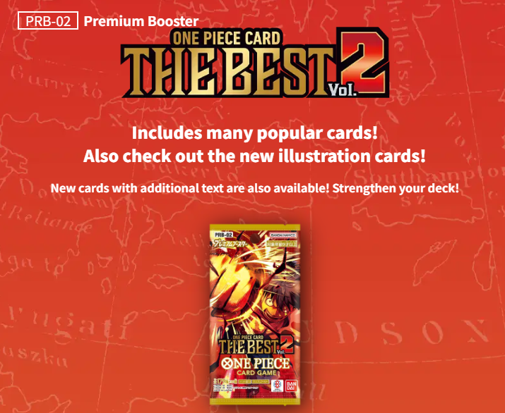 ONE PIECE ~ BANDAI // THE BEST VOL. 2 CARD GAME
