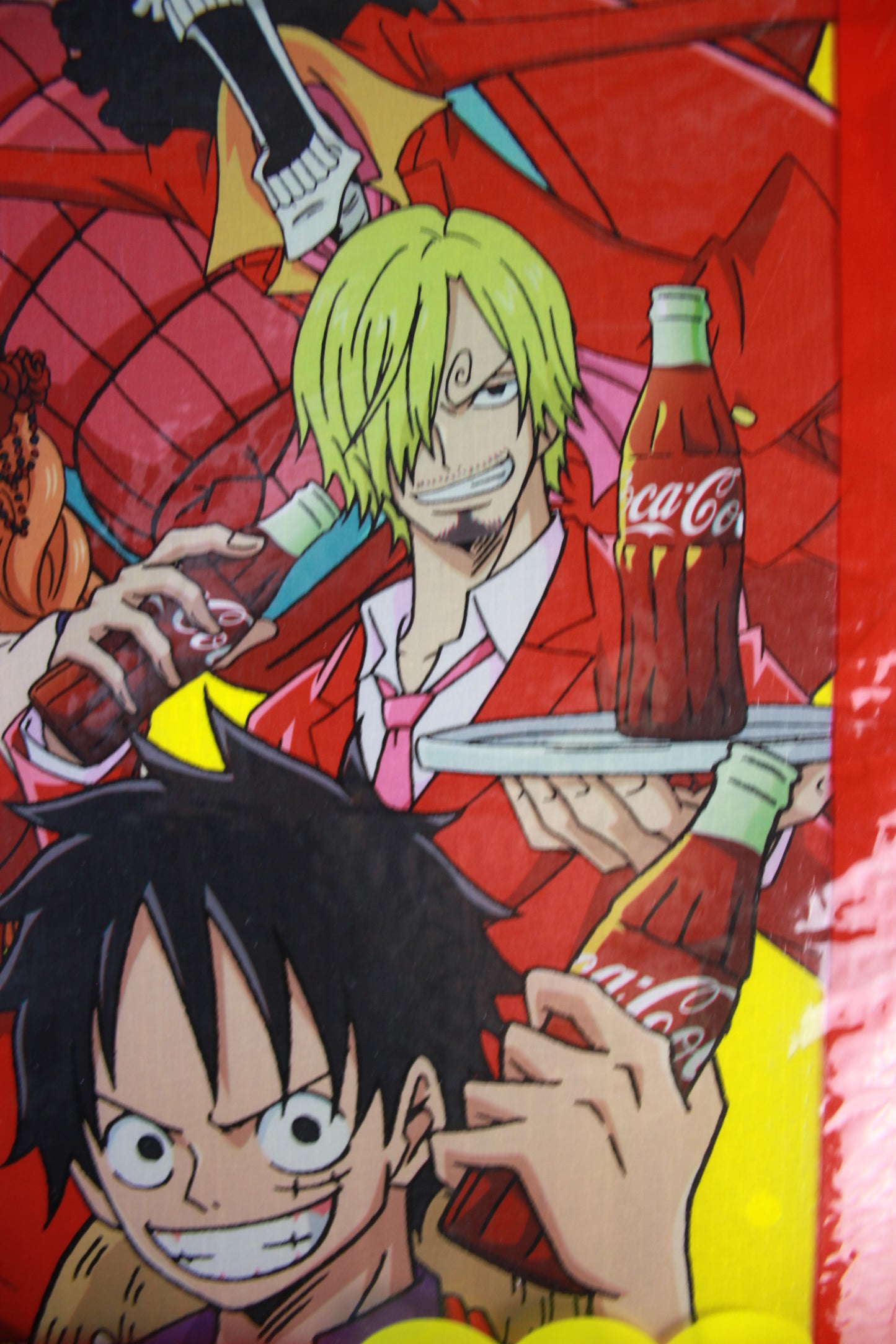 Comic book or graphic novel cover with two characters in a dynamic pose, featuring Coca-Cola branding.