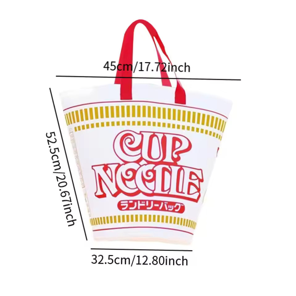 CUP NOODLES ★ XXL TOTE BAG ~ LAUNDRY BAG // NISSIN