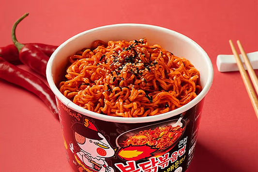 BULDAK ORIGINAL SPICY CHICKEN ★ STIR-FRIED NOODLES, GLASS NOODLES, TTOEKBOKKI & SAUCE // SAMYANG
