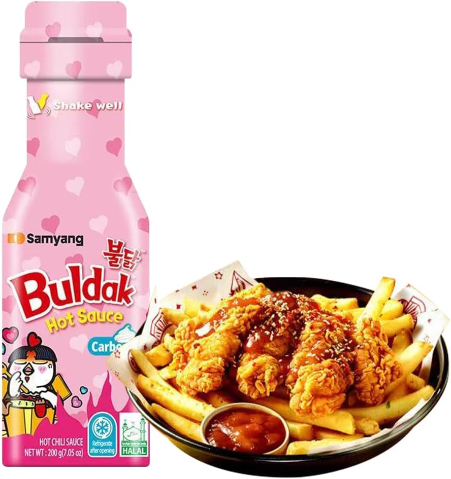 BULDAK CARBONARA SPICY CHICKEN ★ STIR-FRIED NOODLES, GLASS NOODLES, TTOEKBOKKI & SAUCE // SAMYANG
