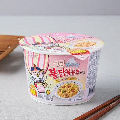 BULDAK CREAM CARBONARA SPICY CHICKEN ★ STIR-FRIED NOODLES // SAMYANG