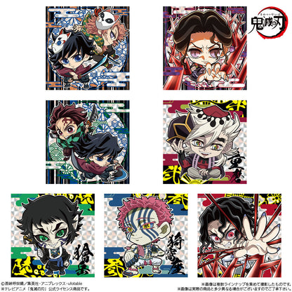 Set of six anime character trading cards with various poses and expressions.