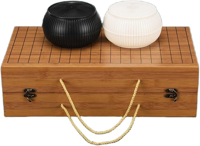 GO BOARD GAME ★ BAMBOO FOLDABLE BOARD + STONES