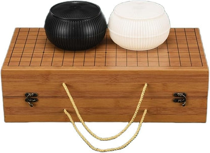 GO BOARD GAME ★ BAMBOO FOLDABLE BOARD + STONES