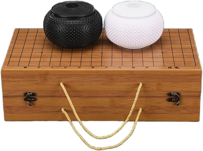 GO BOARD GAME ★ BAMBOO FOLDABLE BOARD + STONES