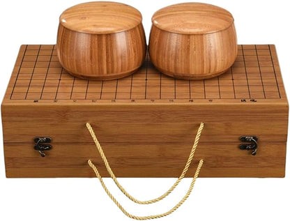 GO BOARD GAME ★ BAMBOO FOLDABLE BOARD + STONES