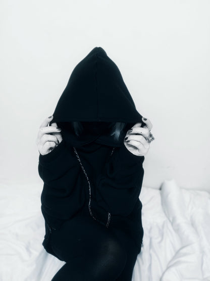 SLEEPING CHAOS ~ HANDCRAFTED HOODIE
