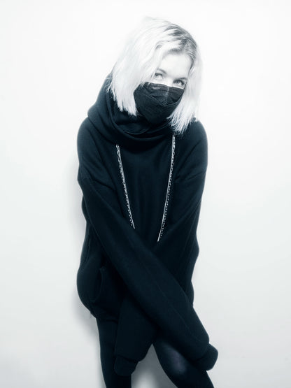SLEEPING CHAOS ~ HANDCRAFTED HOODIE