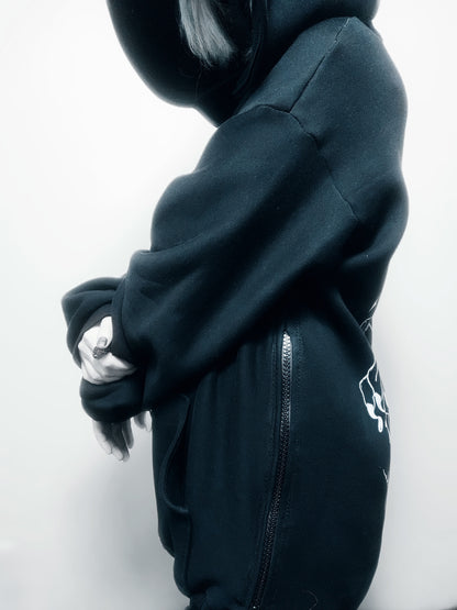 SLEEPING CHAOS ~ HANDCRAFTED HOODIE