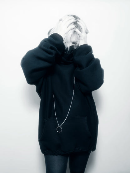 SLEEPING CHAOS ~ HANDCRAFTED HOODIE
