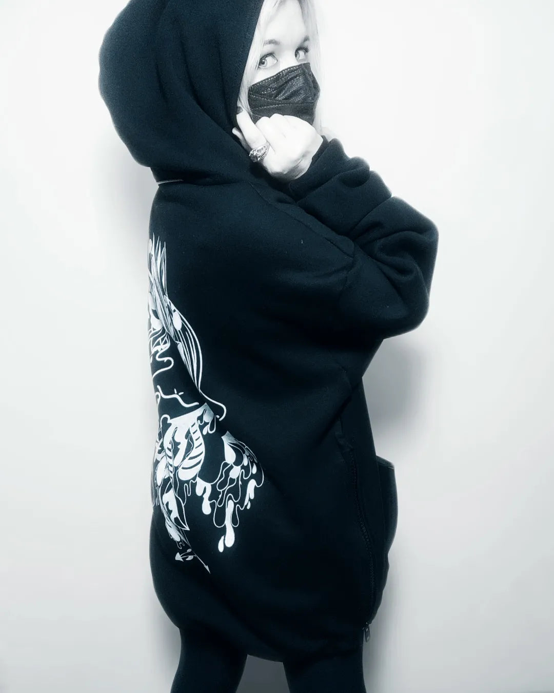 SLEEPING CHAOS ÷ 1/1 HOODIE HANDCRAFTED x HAND PAINTED // MISFITKID