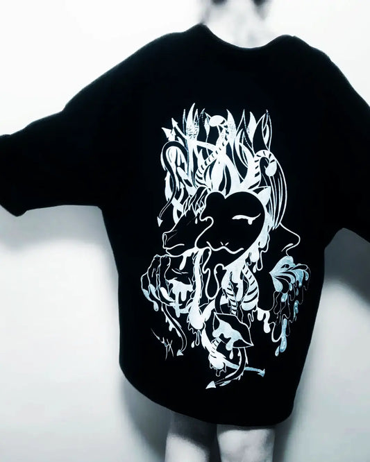 SCARY NIGHTS ÷ 1/1 TEE // HANDCRAFTED x HAND PAINTED