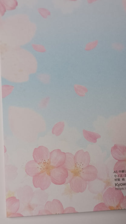 CHERRY BLOSSOMS & SKY ~ KYOWA // A5 NOTEBOOK