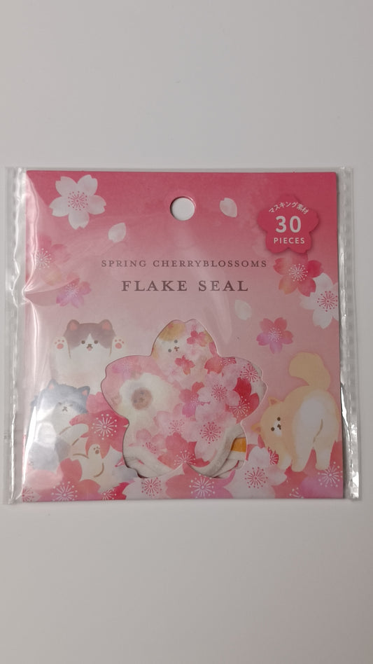 SPRING CHERRY BLOSSOM & CATS ~ SYNAPSE // FLAKE SEALS