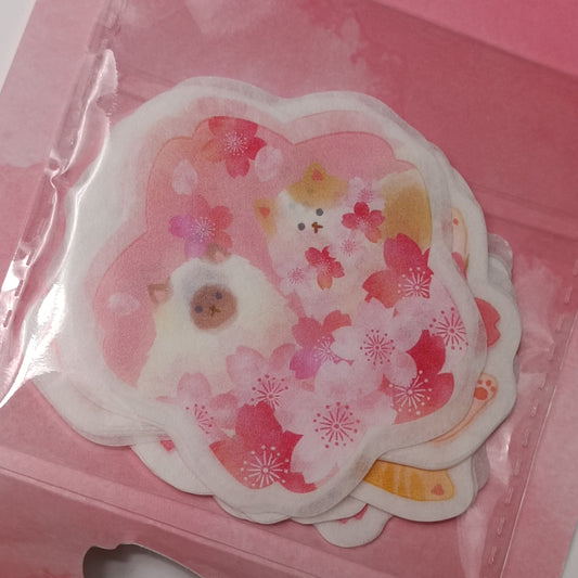 SPRING CHERRY BLOSSOM & CATS ~ SYNAPSE // FLAKE SEALS