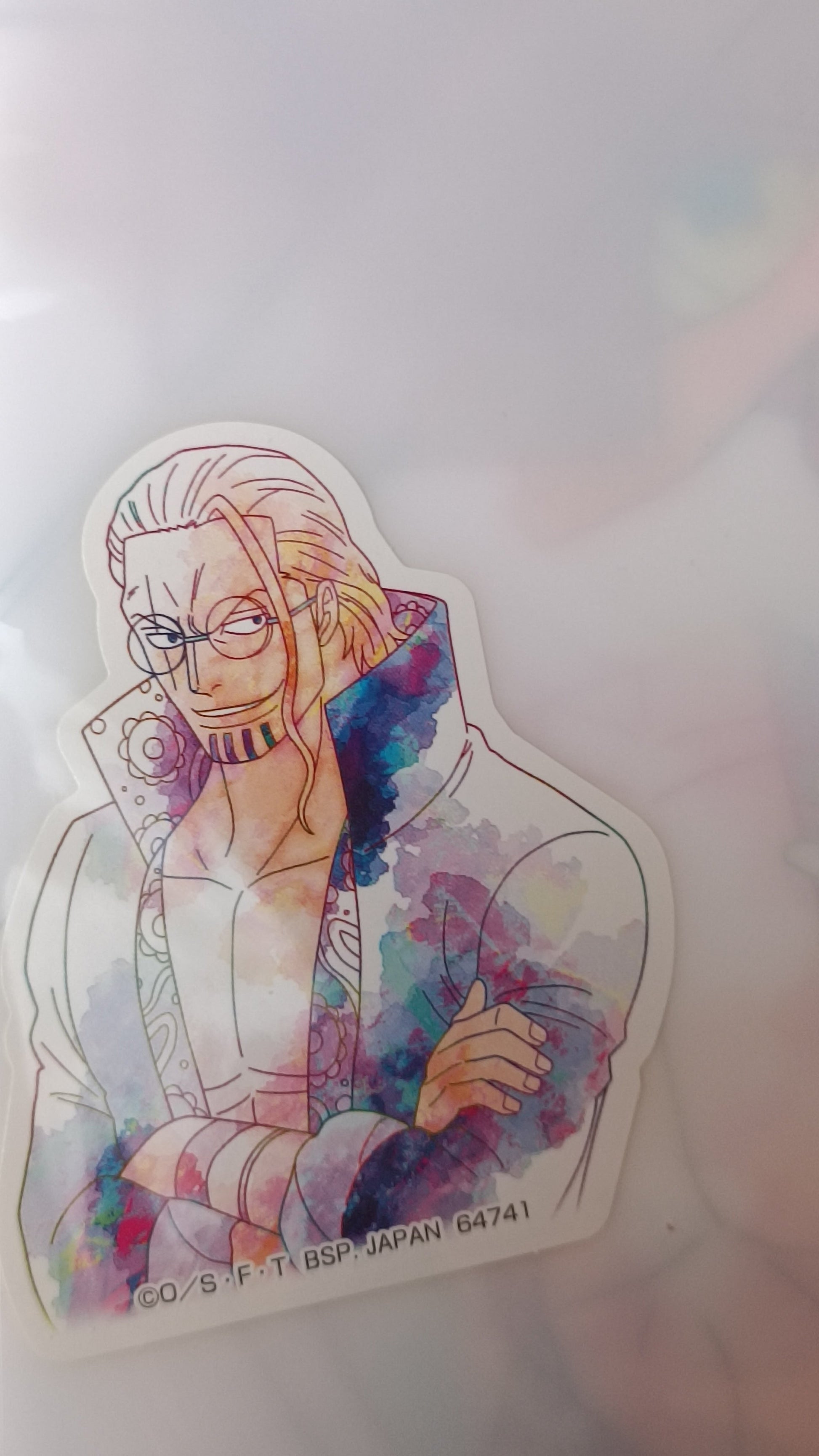 Colorful sticker of a character on a white background