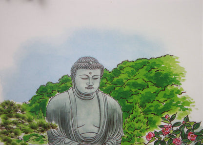 KAMAKURA DAIBUTSU // POSTCARDS ILLUSTRATION STYLE