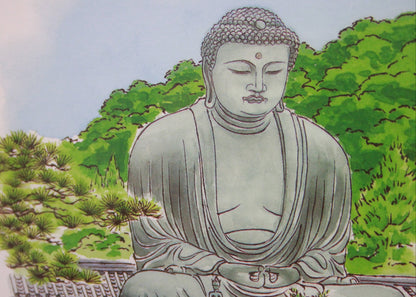 KAMAKURA DAIBUTSU // POSTCARDS ILLUSTRATION STYLE