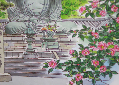 KAMAKURA DAIBUTSU // POSTCARDS ILLUSTRATION STYLE