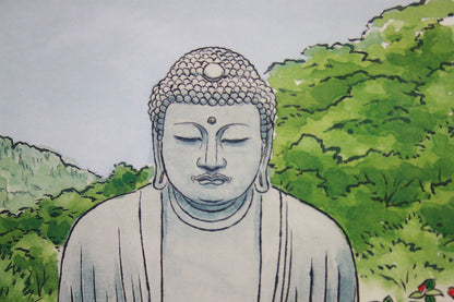KAMAKURA DAIBUTSU // POSTCARDS ILLUSTRATION STYLE