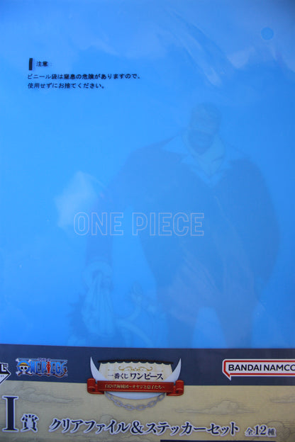 LUFFY & GARP ~ ONE PIECE // CLEAR FILE + STICKERS