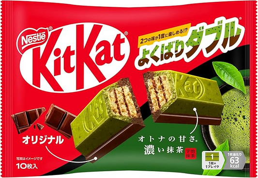 KITKAT DOUBLE YOKUBARI ~ NESTLE // DARK MATCHA