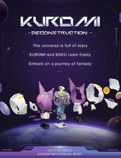 KUROMI ★ VOYAGE ★ SEMI-NECHANICAL BUILDING BLOCKS FIGURINE ★ 400+PCS // SANRIO X TOPTOY