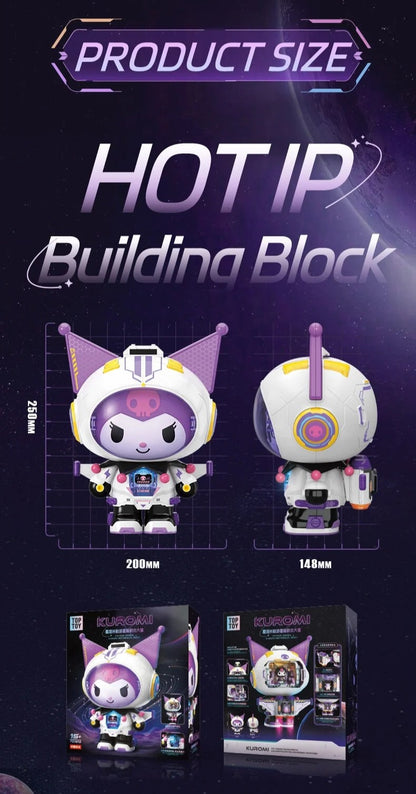 KUROMI ★ VOYAGE ★ SEMI-NECHANICAL BUILDING BLOCKS FIGURINE ★ 400+PCS // SANRIO X TOPTOY