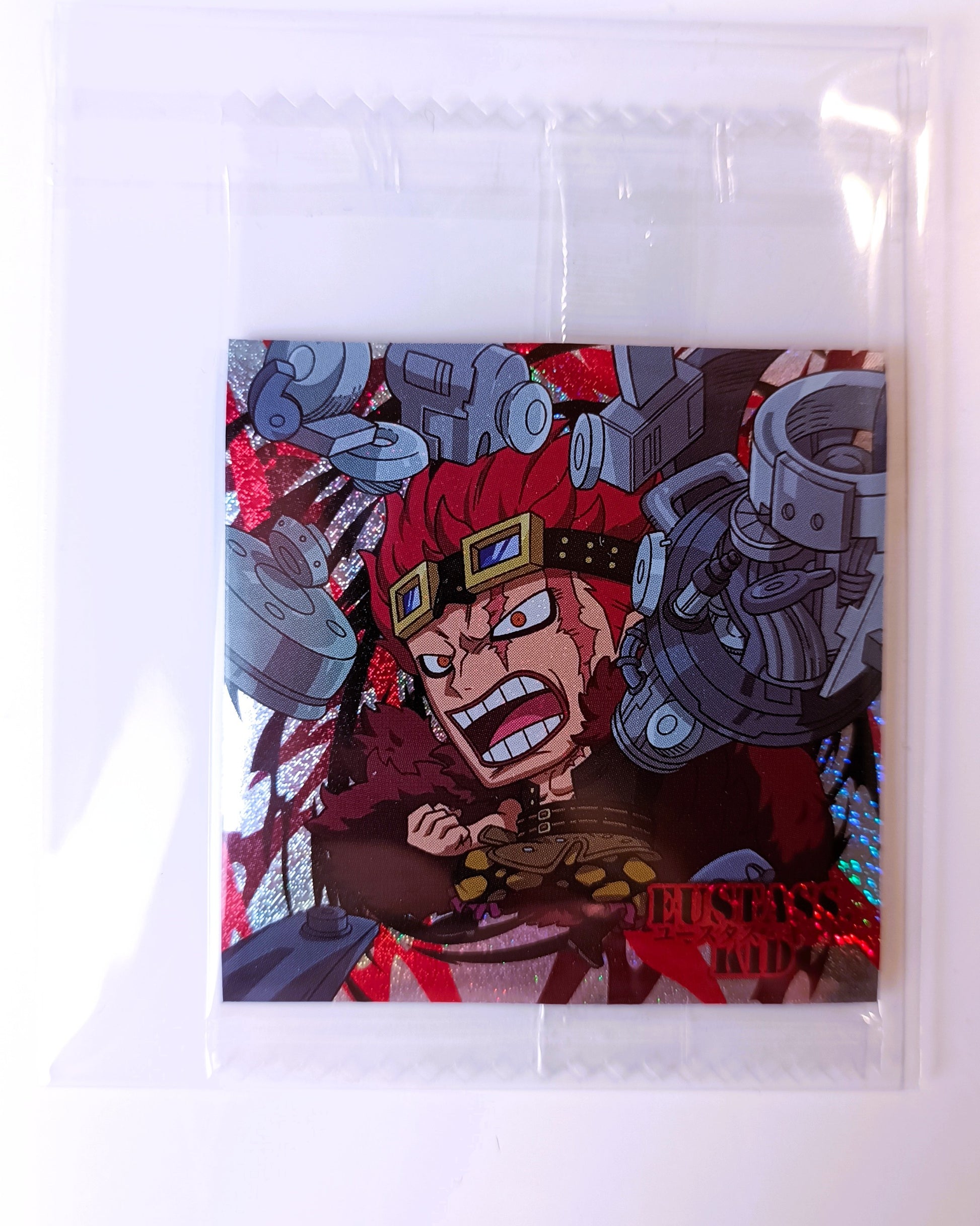 Colorful illustration of a character with mechanical elements on a white background