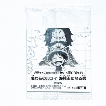 Anime character packaging with black and white illustration on a white background
