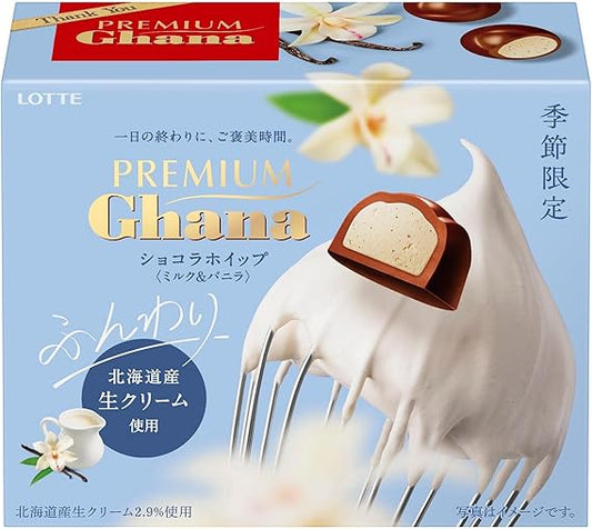 PREMIUM GHANA CHOCOLATE WHIP ~ LOTTE // MILK & VANILLA