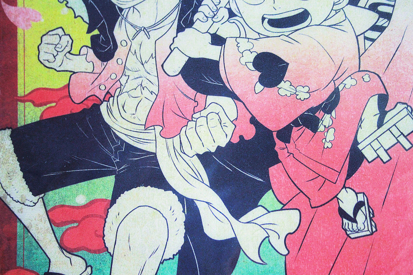 LUFFY, MOMONOSUKE & YAMATO ~ ONE PIECE ~ ICHIBAN KUJI [F] X BANDAI // VISUAL ART SHEET