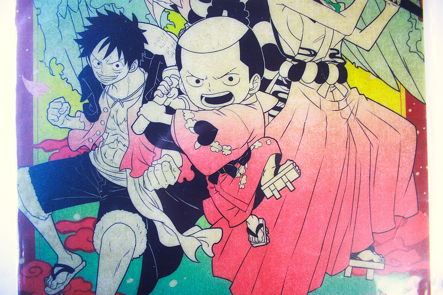 LUFFY, MOMONOSUKE & YAMATO ~ ONE PIECE ~ ICHIBAN KUJI [F] X BANDAI // VISUAL ART SHEET