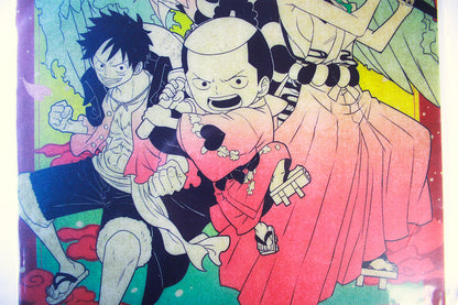 LUFFY, MOMONOSUKE & YAMATO ~ ONE PIECE ~ ICHIBAN KUJI [F] X BANDAI // VISUAL ART SHEET