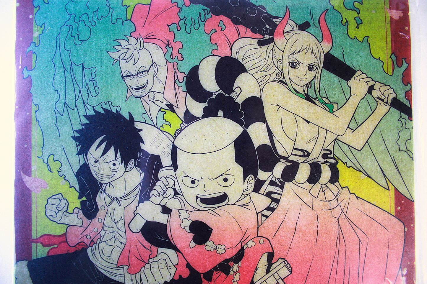 LUFFY, MOMONOSUKE & YAMATO ~ ONE PIECE ~ ICHIBAN KUJI [F] X BANDAI // VISUAL ART SHEET