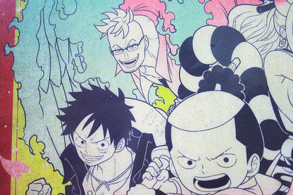 LUFFY, MOMONOSUKE & YAMATO ~ ONE PIECE ~ ICHIBAN KUJI [F] X BANDAI // VISUAL ART SHEET