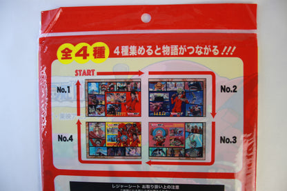 Packaged toy set with character illustrations on a white background