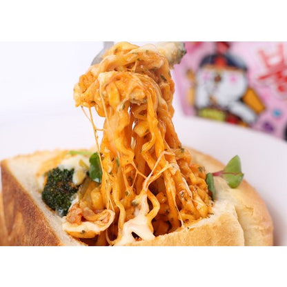 BULDAK ROSÉ SPICY CHICKEN ★ STIR-FRIED NOODLES, GLASS NOODLES & TTOEKBOKKI // SAMYANG