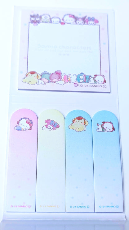 SANRIO CHARACTERS ★ INDEX STICKY NOTES & MEMO PAD SET // SANRIO