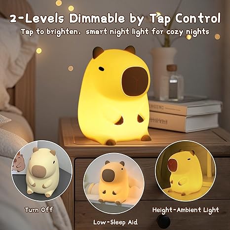SQUEEZE LAMP ★ GLOWING NIGHT LIGHT USB ★ AXOLOTL, CAPYBARA & MORE CHARACTERS // FAMIDUO